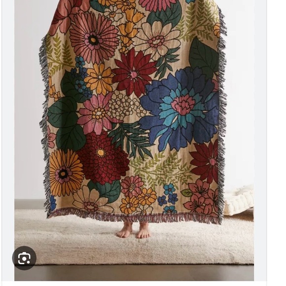 Urban Outfitters Other - Urban outfitters floral woven throw blanket 50x70